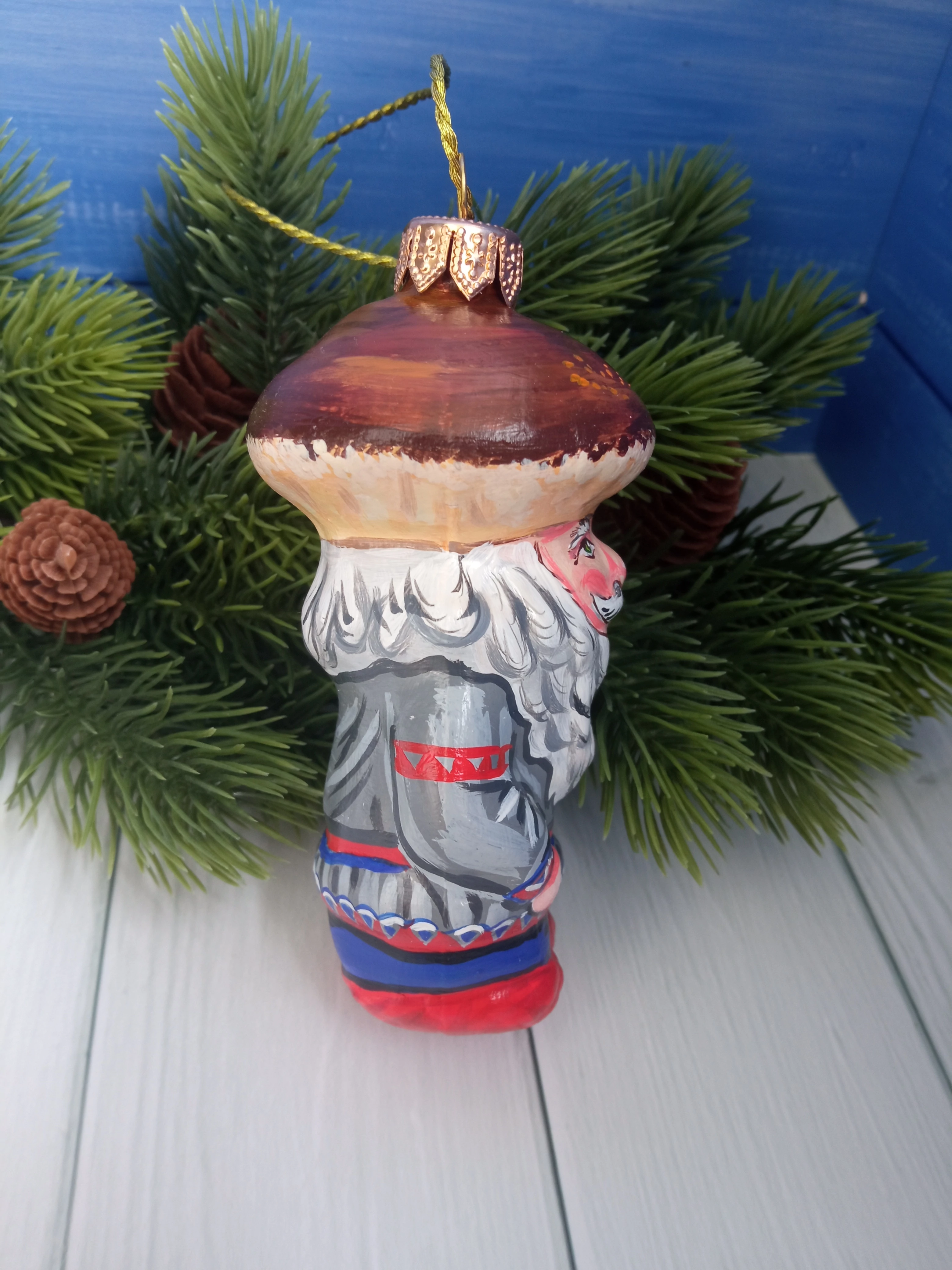 Ёлочная игрушка Боровичек Art-Works Стекло Ручная роспись