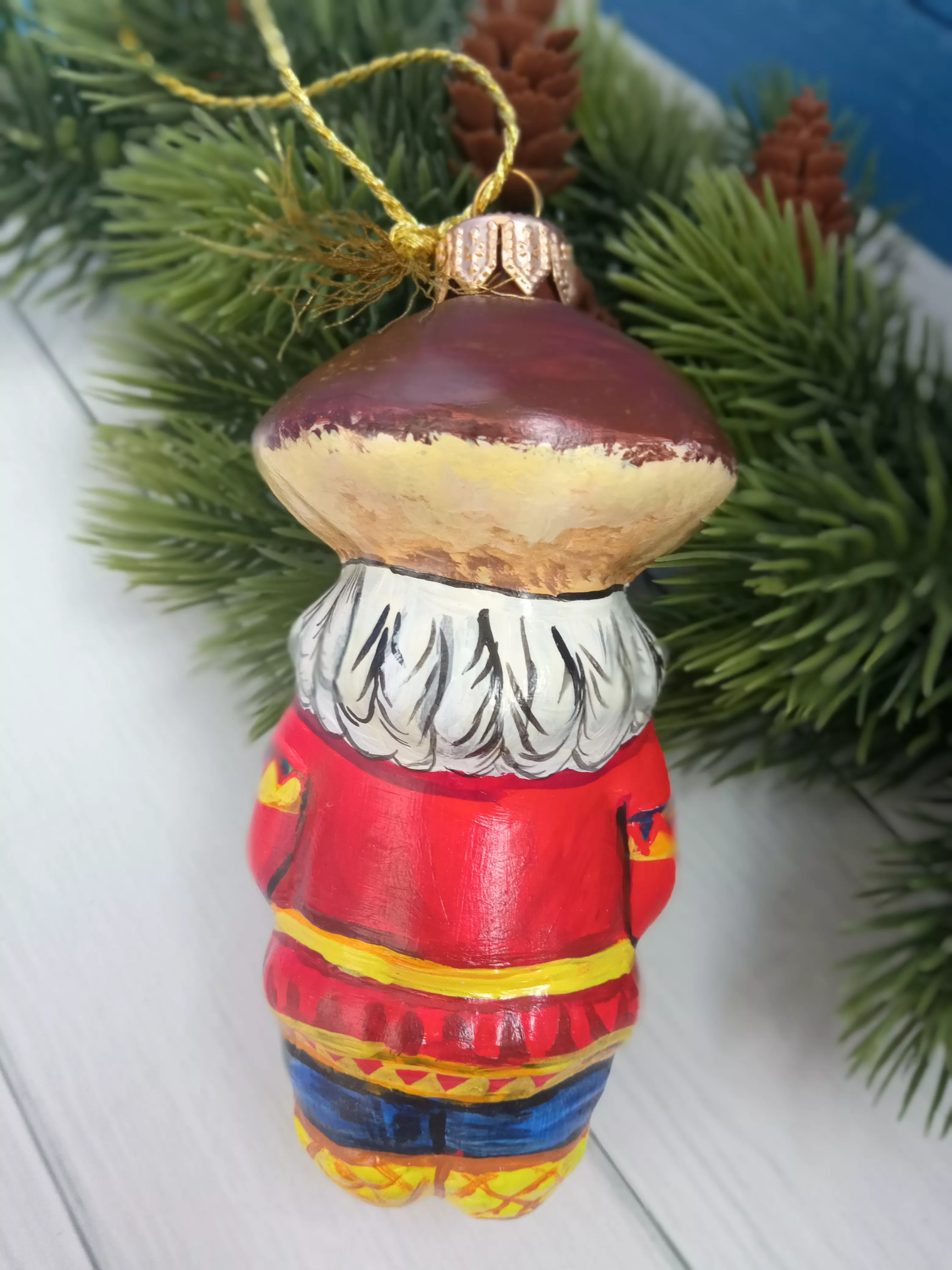 Ёлочная игрушка Боровичок Art-Works Стекло Ручная роспись