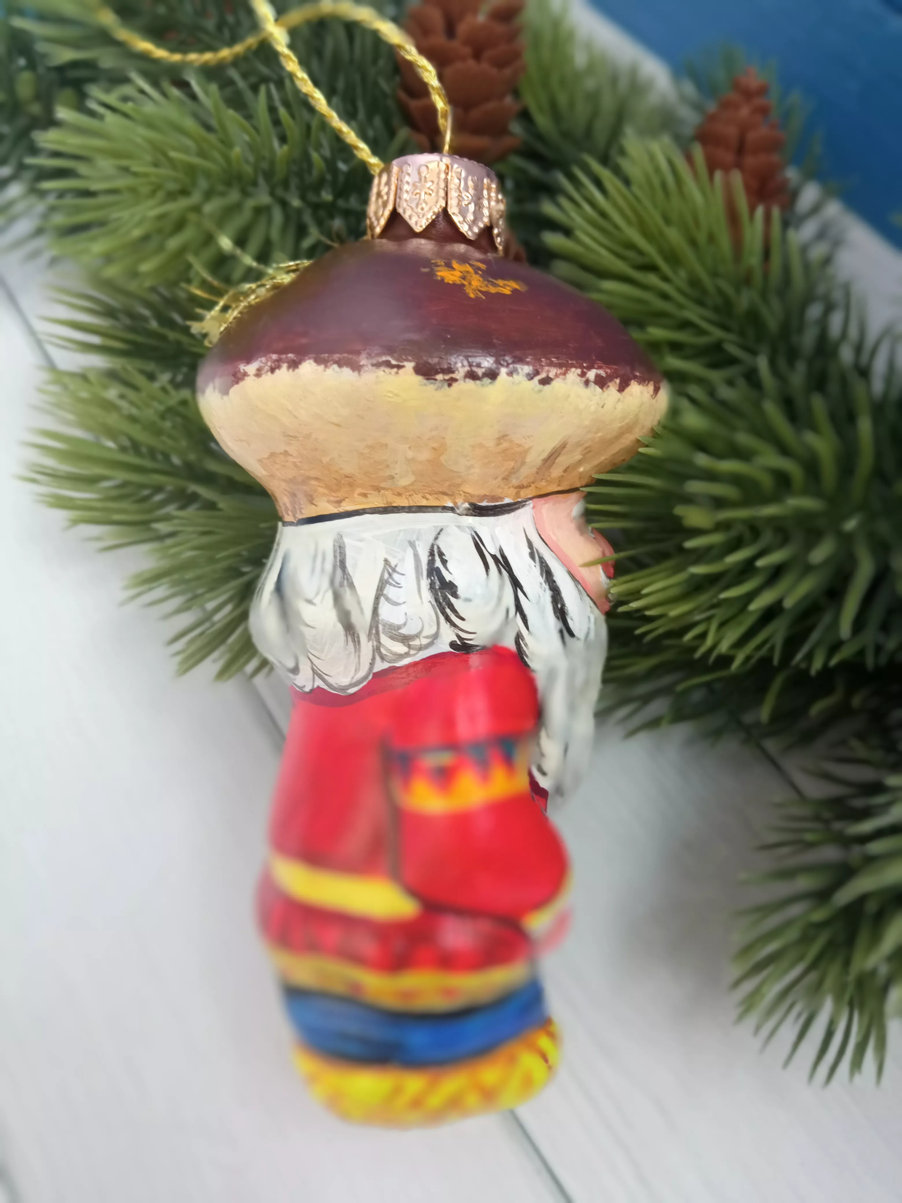 Ёлочная игрушка Боровичок Art-Works Стекло Ручная роспись