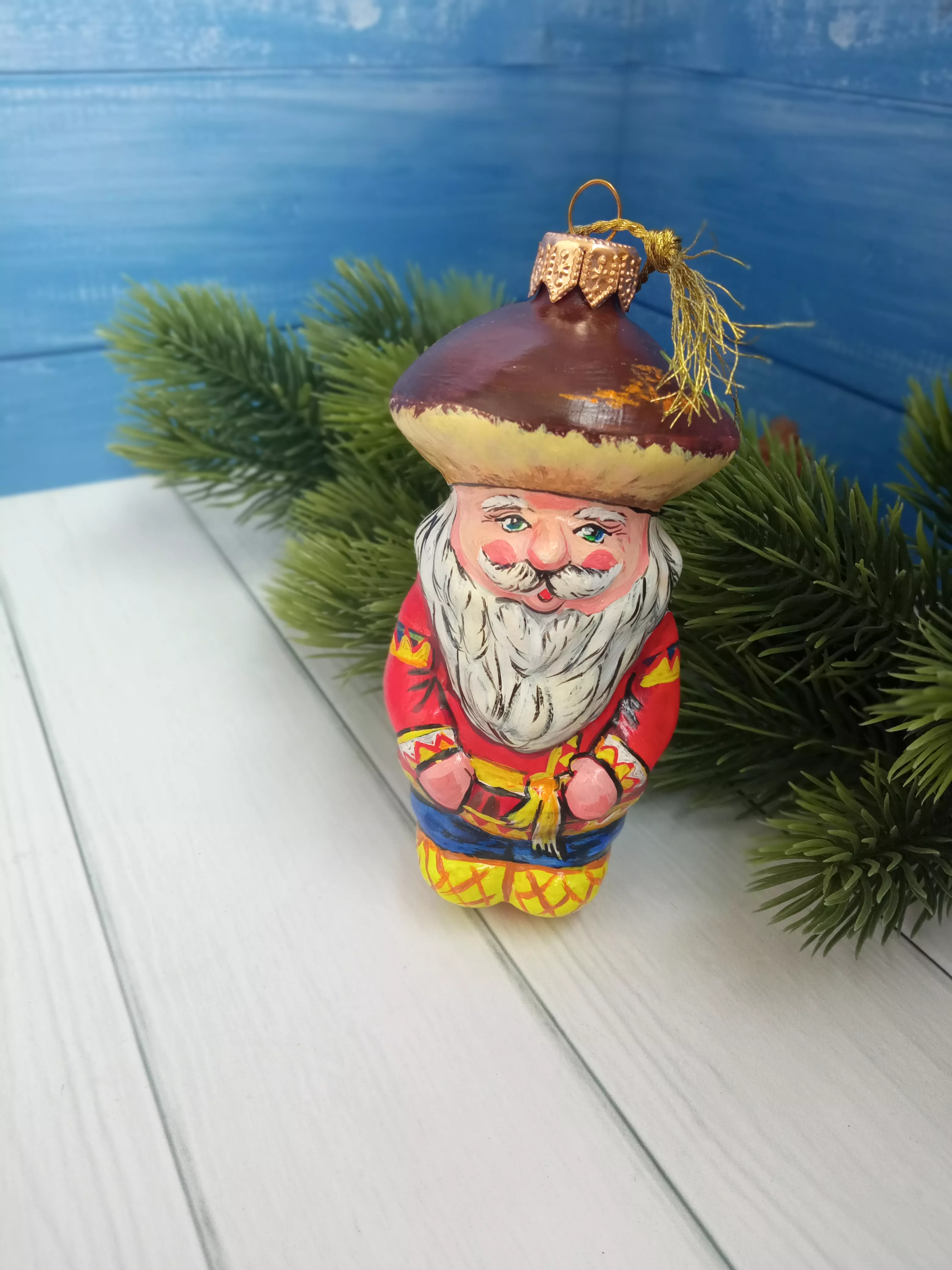 Ёлочная игрушка Боровичок Art-Works Стекло Ручная роспись