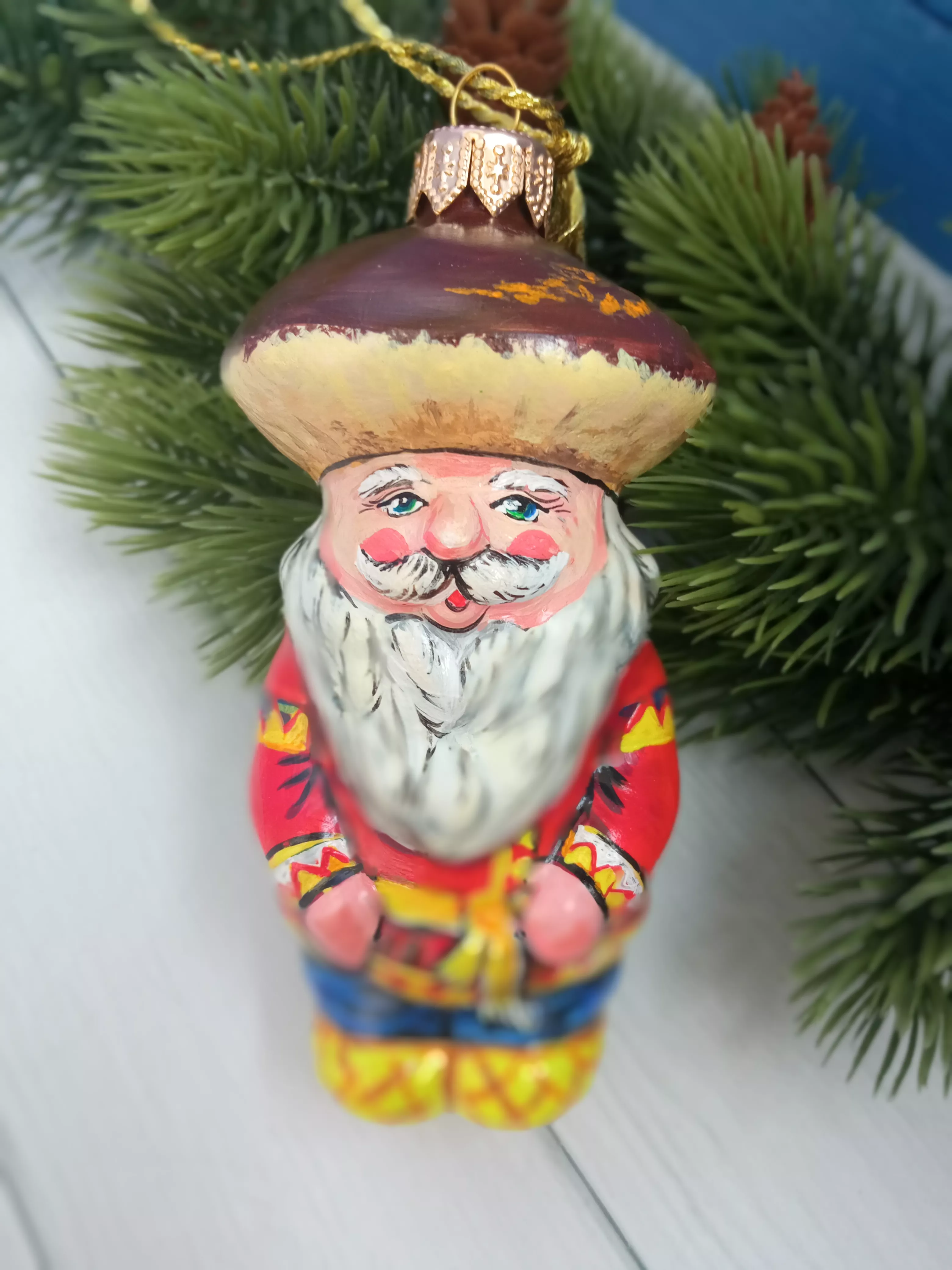 Ёлочная игрушка Боровичок Art-Works Стекло Ручная роспись