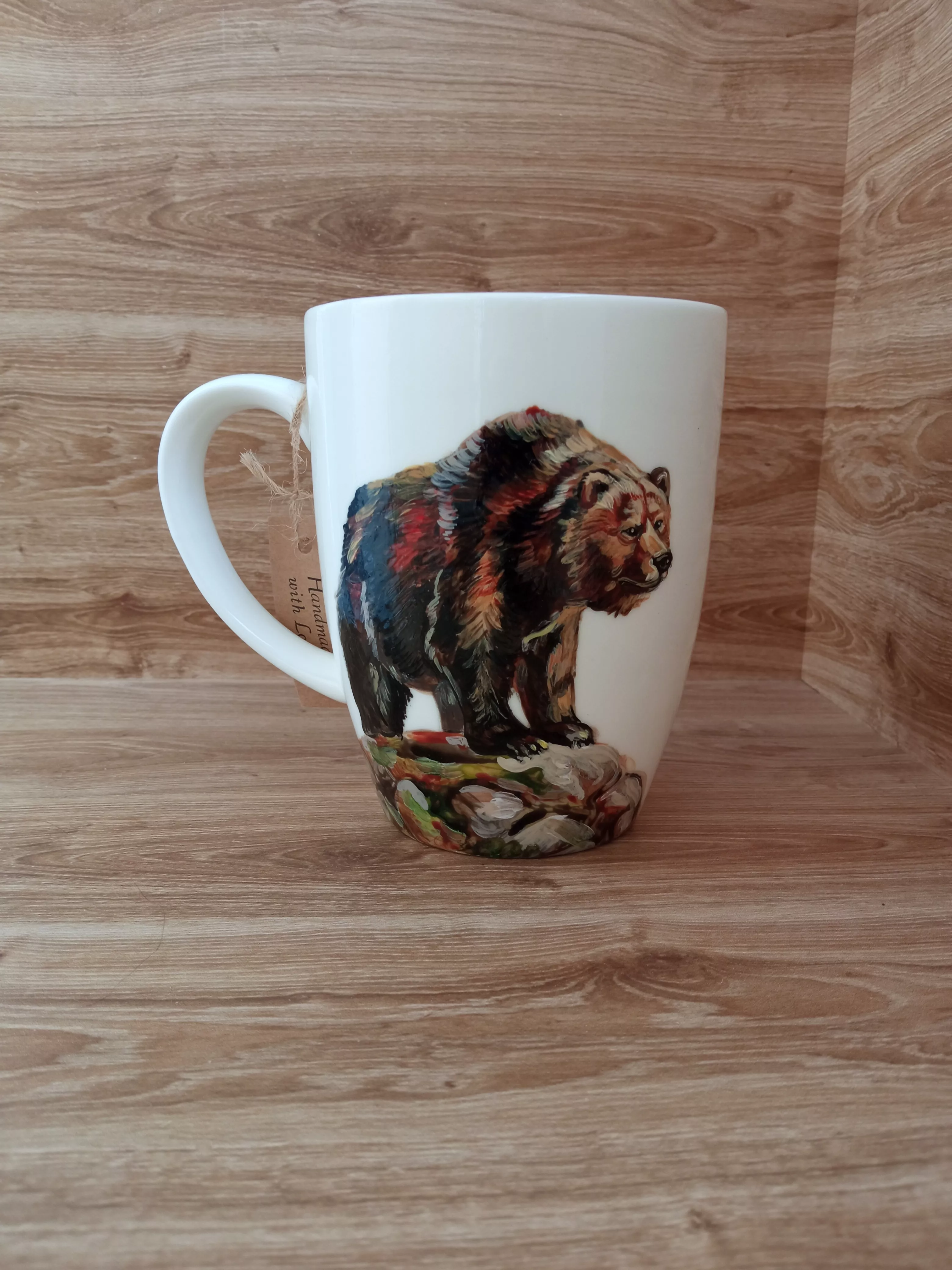 Кружка с ручной росписью Медведь Art-Works Фарфор CN-121