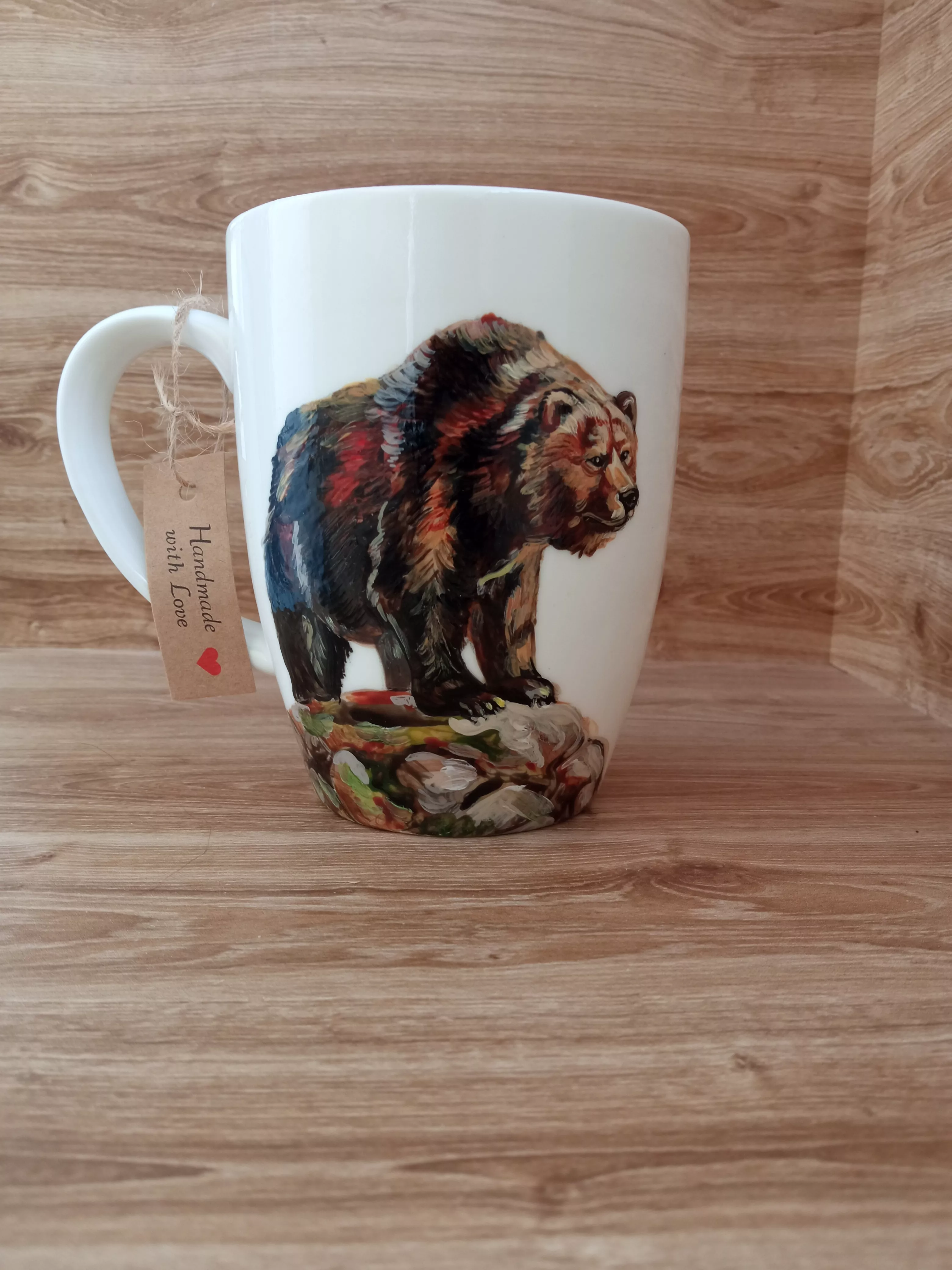 Кружка с ручной росписью Медведь Art-Works Фарфор CN-121