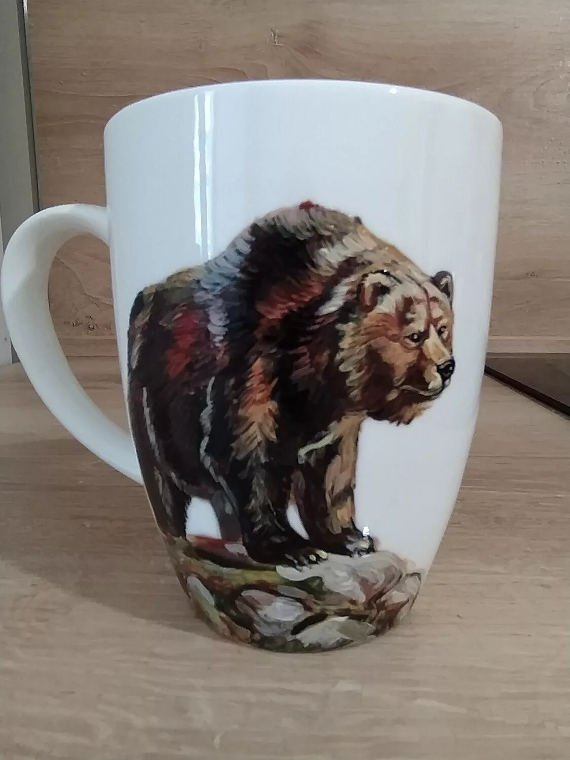 Кружка с ручной росписью Медведь Art-Works Фарфор CN-121