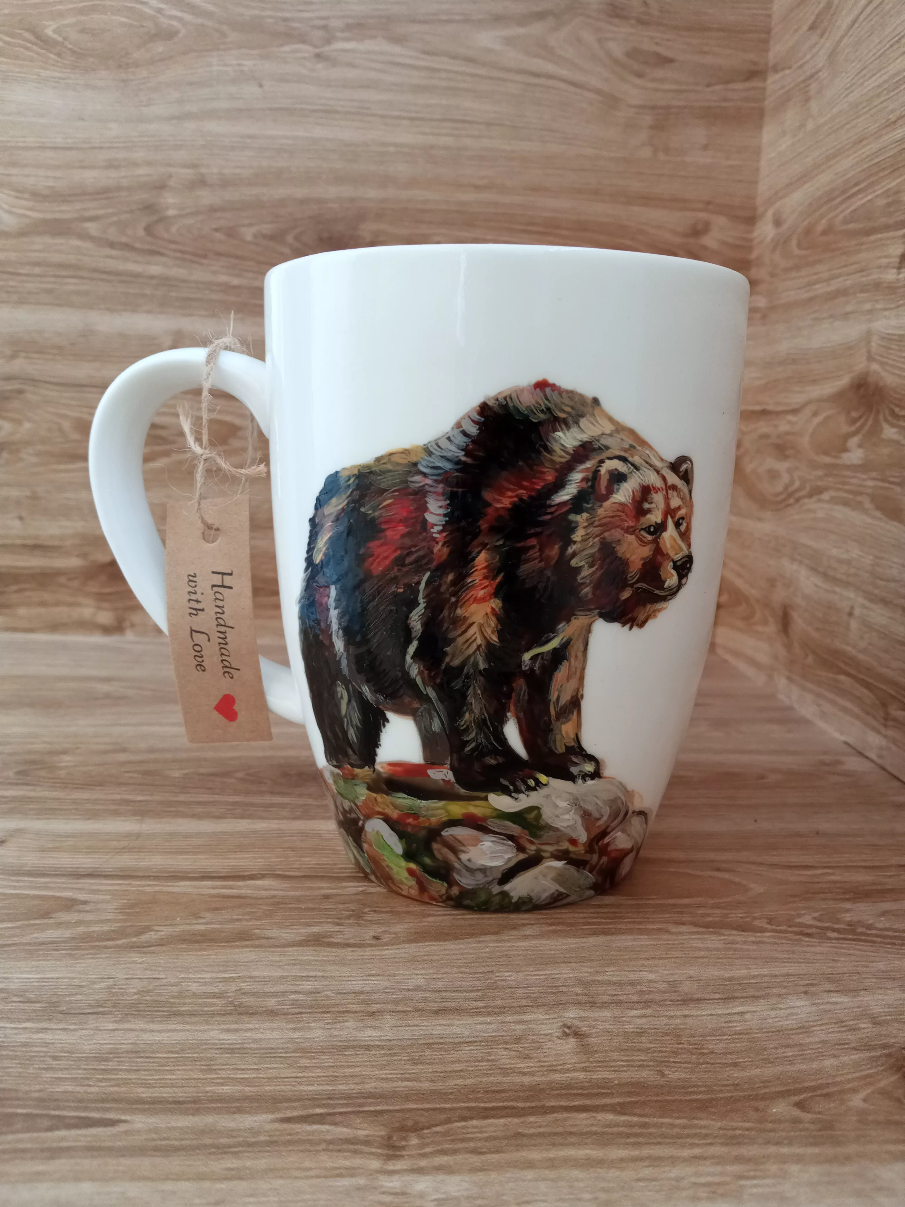 Кружка с ручной росписью Медведь Art-Works Фарфор CN-121