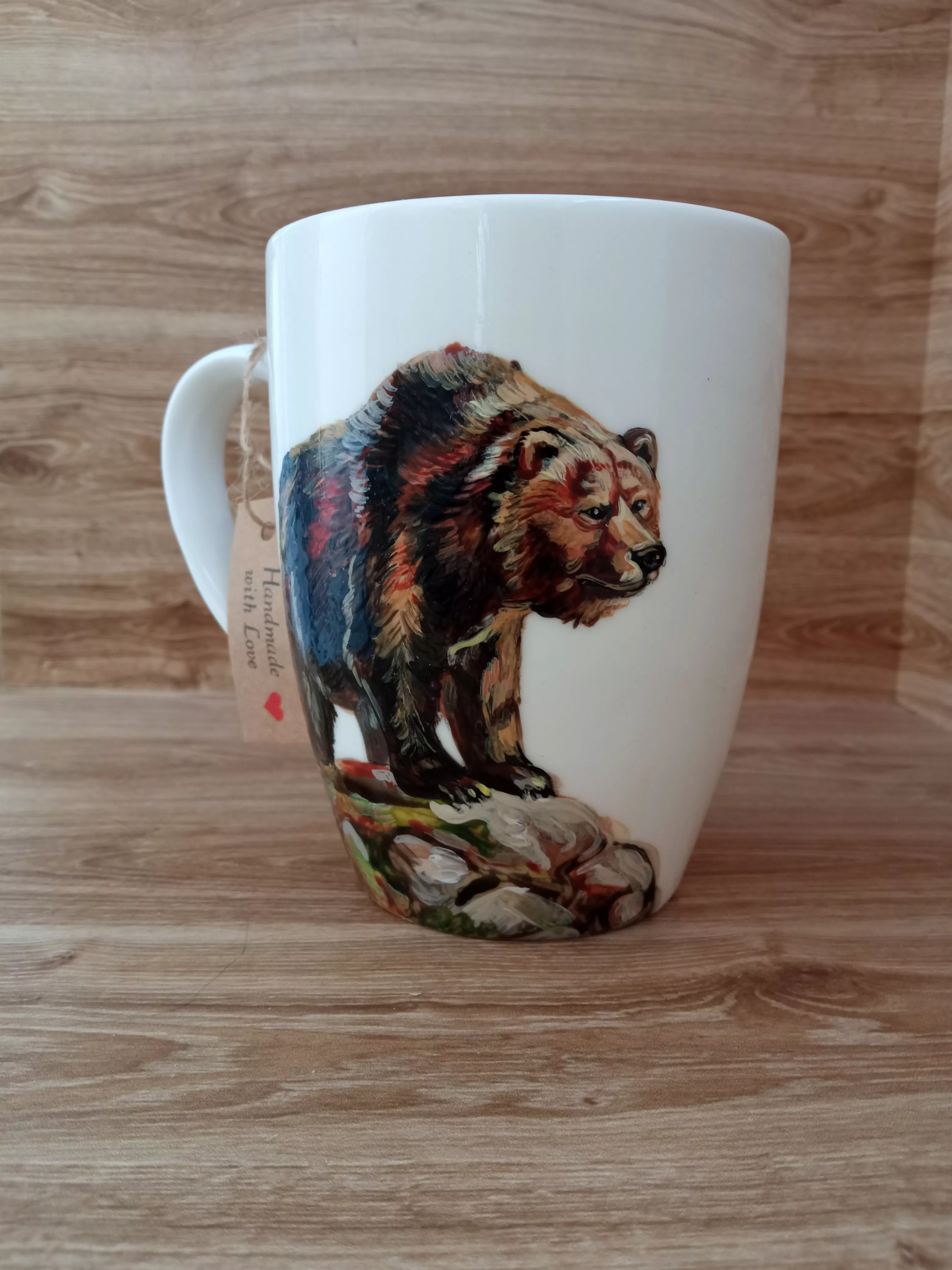 Кружка с ручной росписью Медведь Art-Works Фарфор CN-121