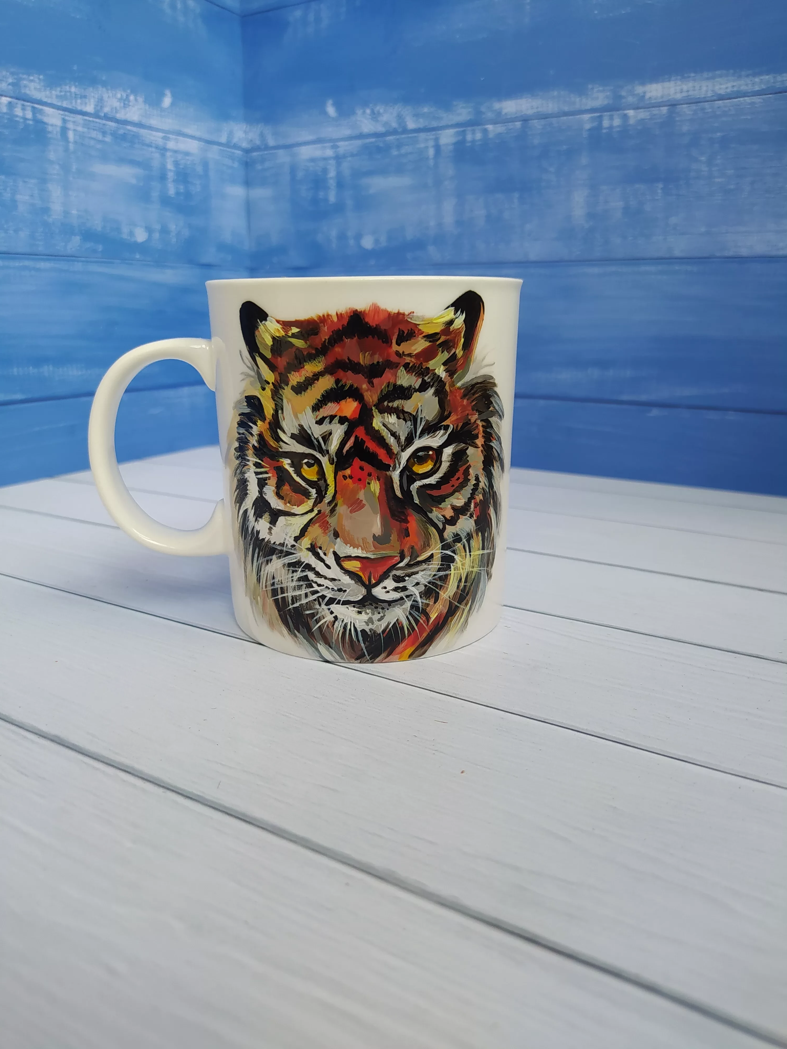 Кружка с ручной росписью Тигр Art-Works Фарфор CN-124