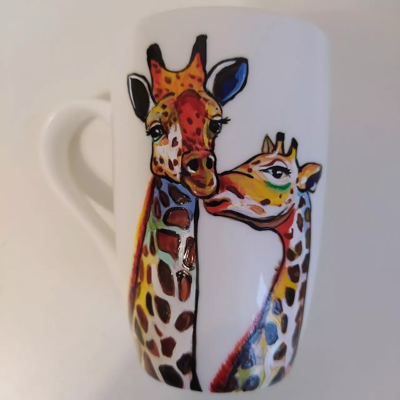 Кружка с ручной росписью Жирафы Art-Works Фарфор CN-127