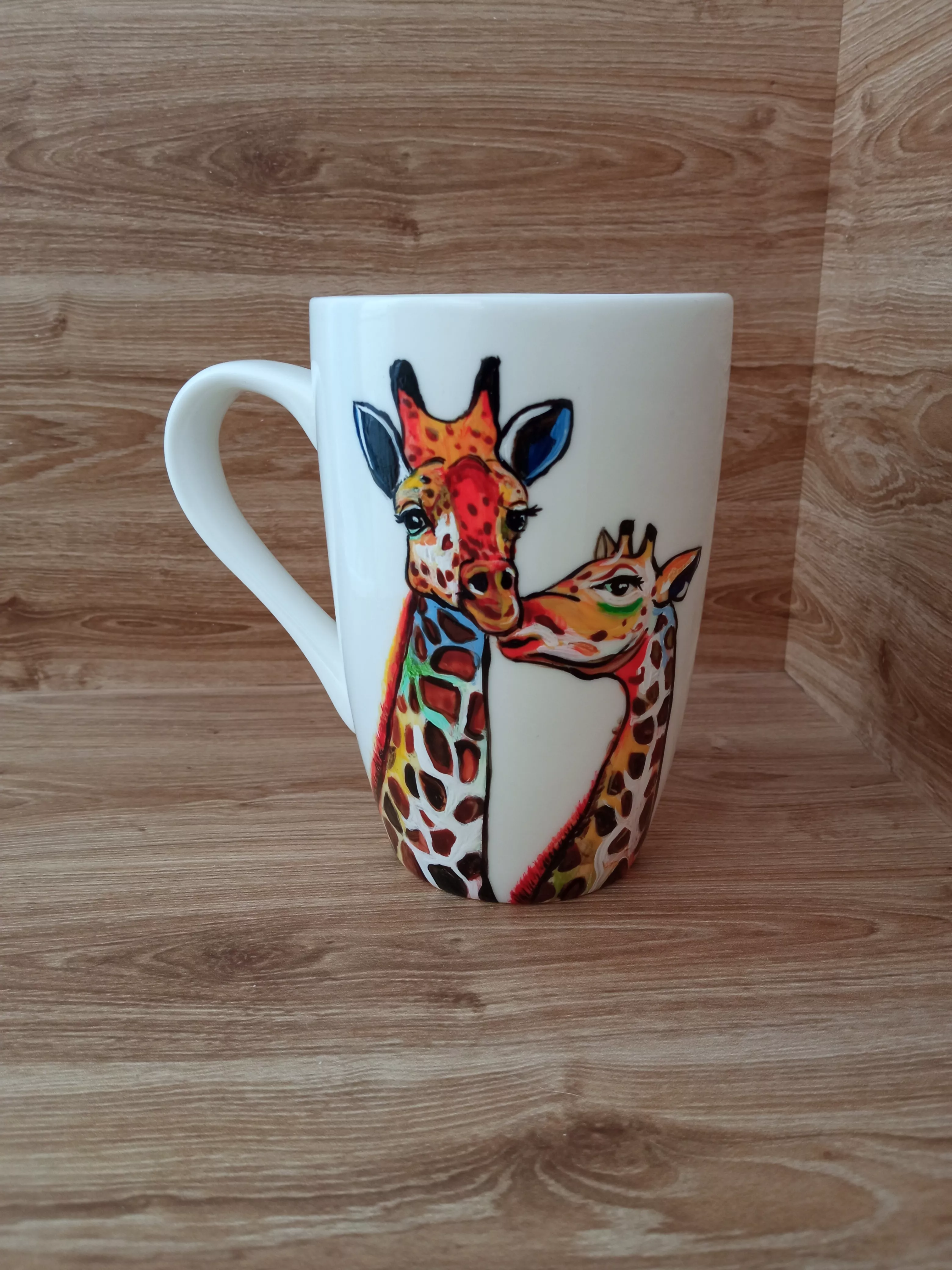 Кружка с ручной росписью Жирафы Art-Works Фарфор CN-127