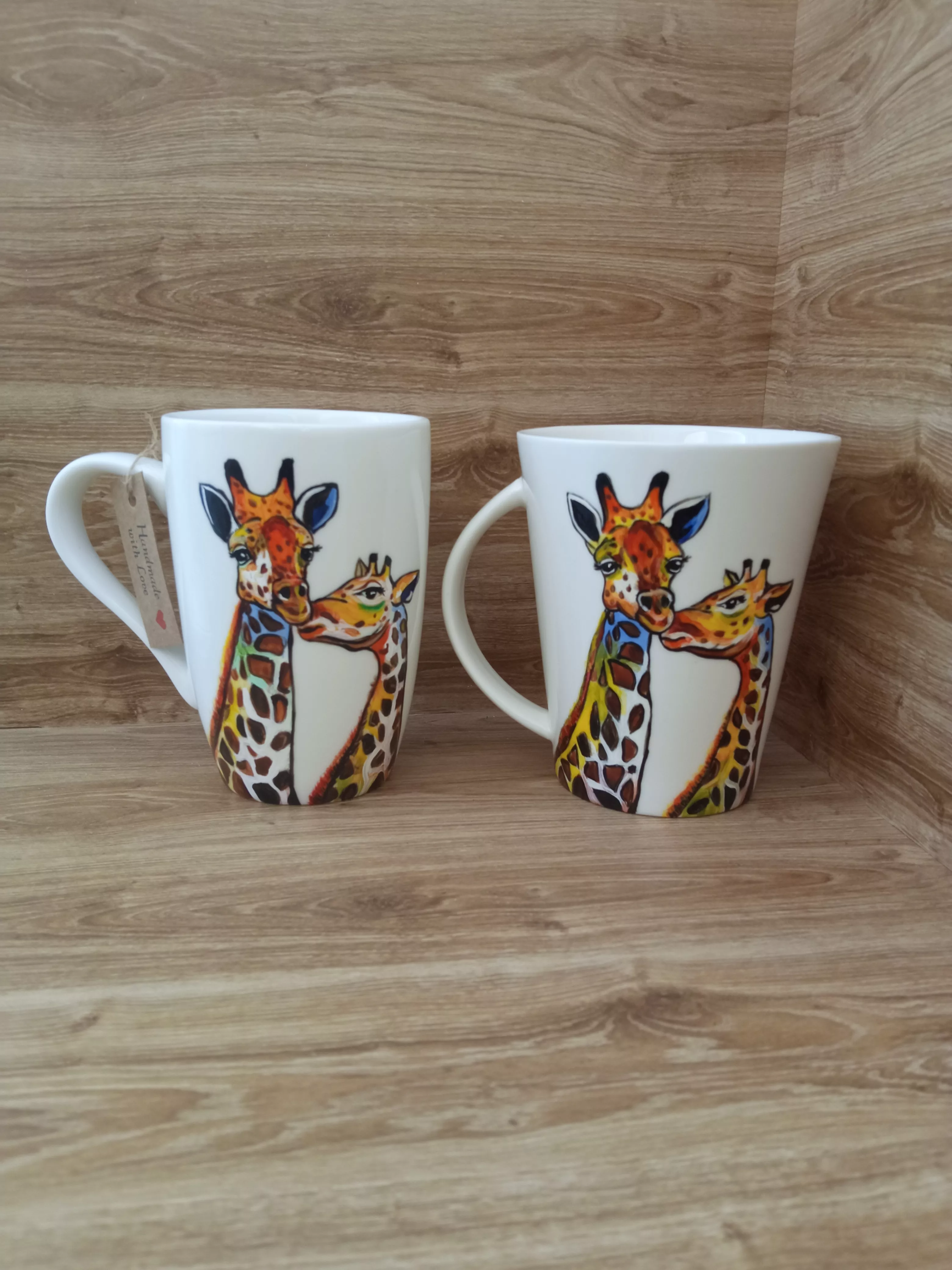 Кружка с ручной росписью Жирафы Art-Works Фарфор CN-127