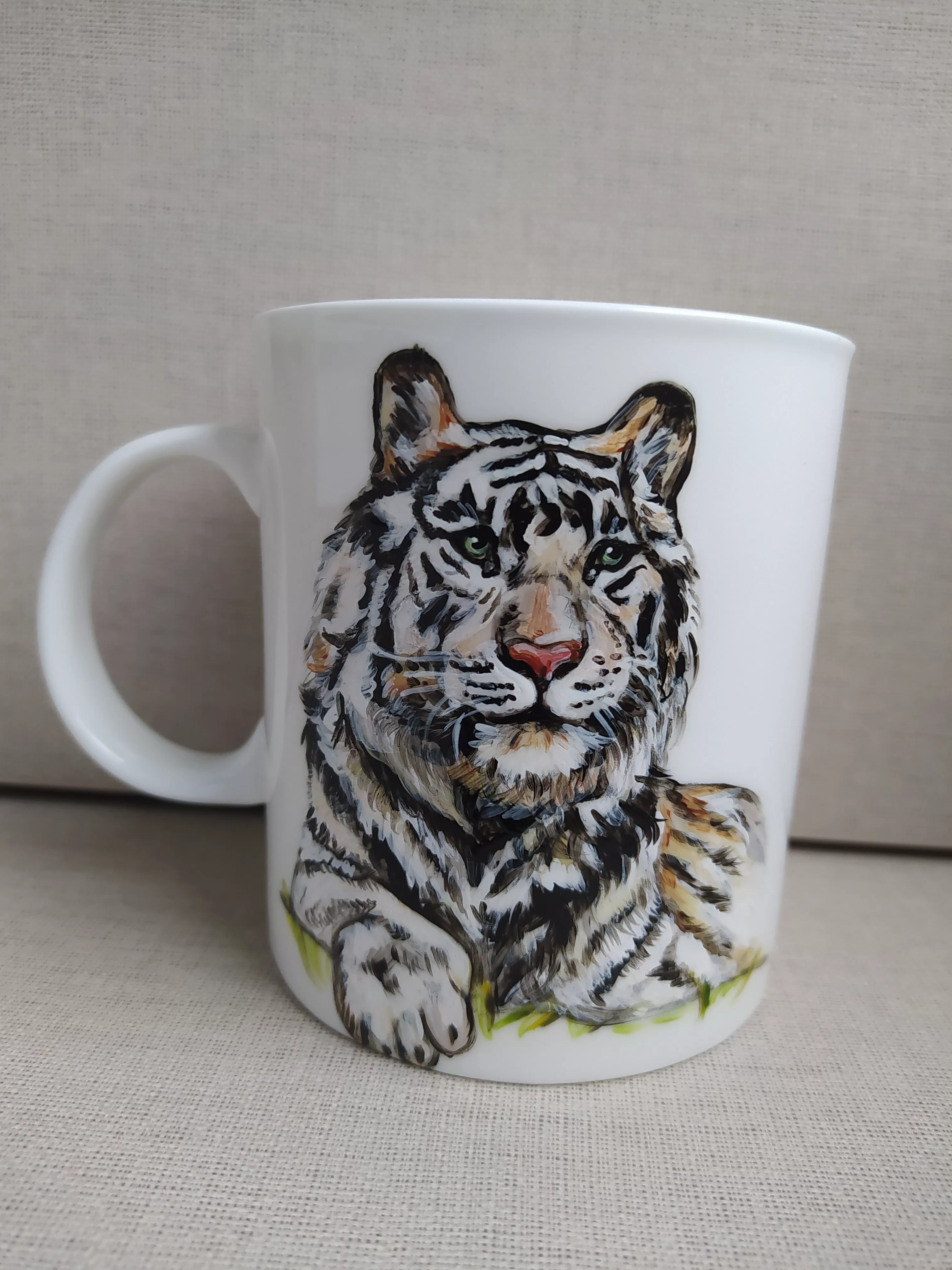 Кружка с ручной росписью Тигр Art-Works Фарфор CN-129