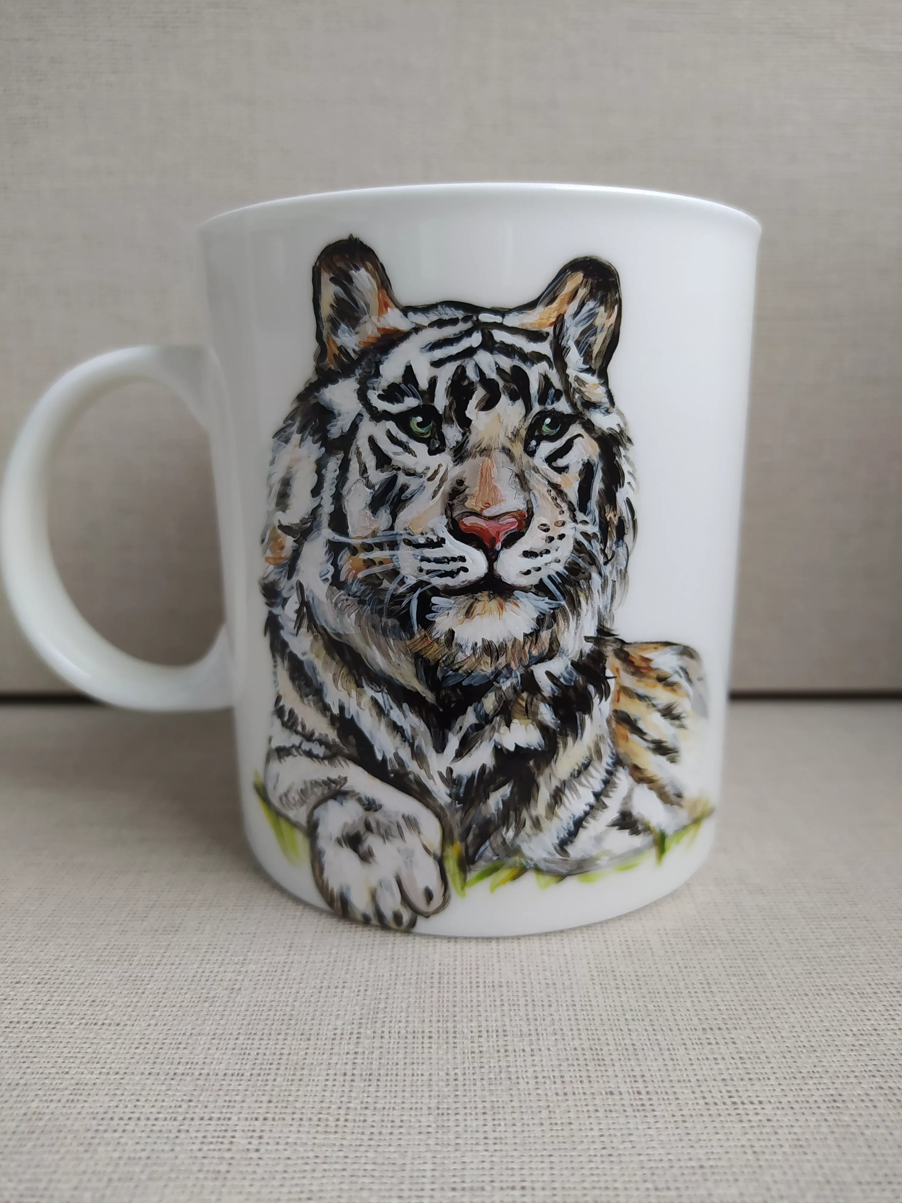 Кружка с ручной росписью Тигр Art-Works Фарфор CN-129