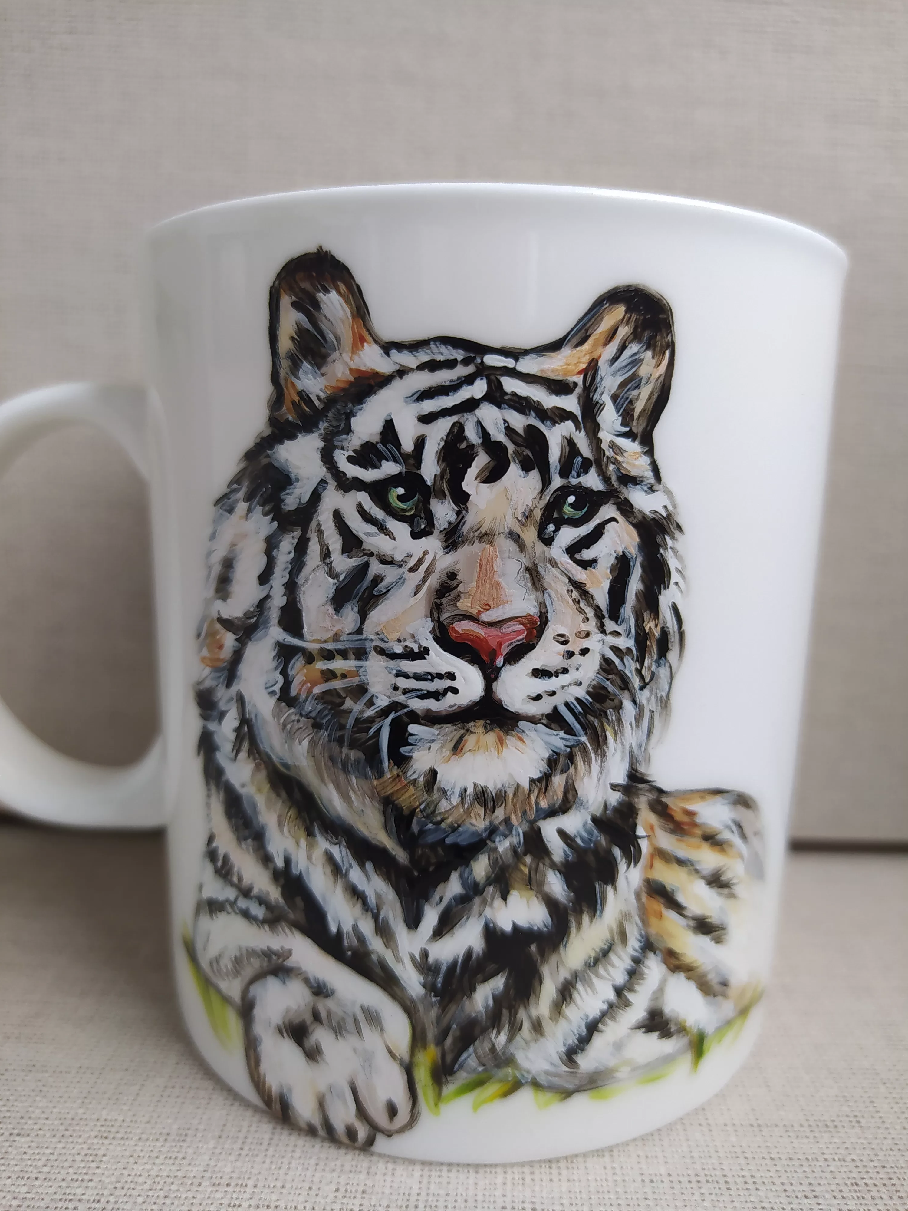 Кружка с ручной росписью Тигр Art-Works Фарфор CN-129