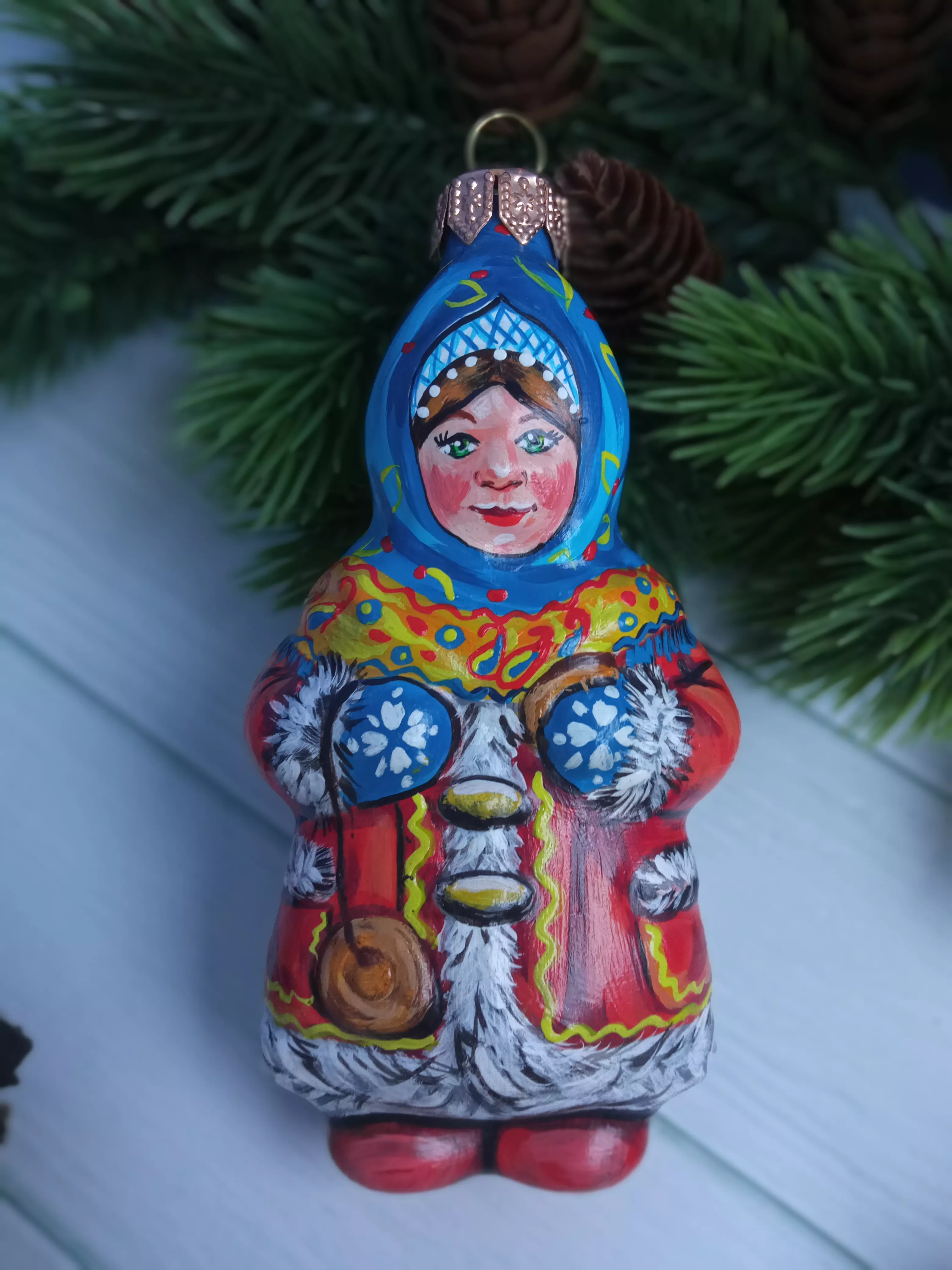 Ёлочная игрушка Девочка Art-Works Стекло Ручная роспись CN-160