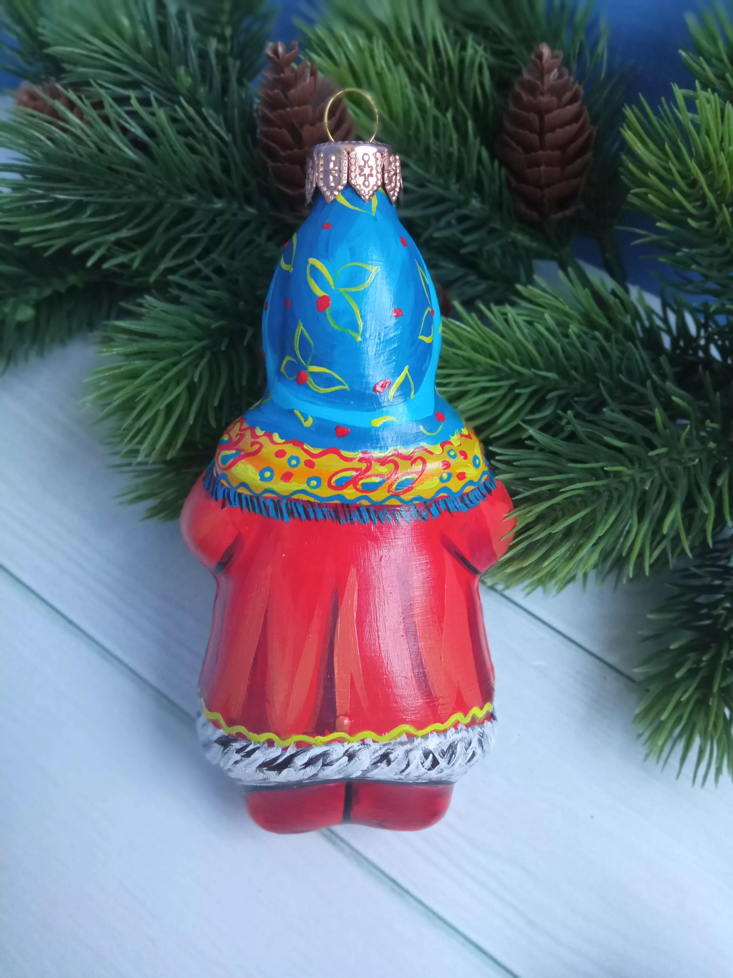 Ёлочная игрушка Девочка Art-Works Стекло Ручная роспись CN-160