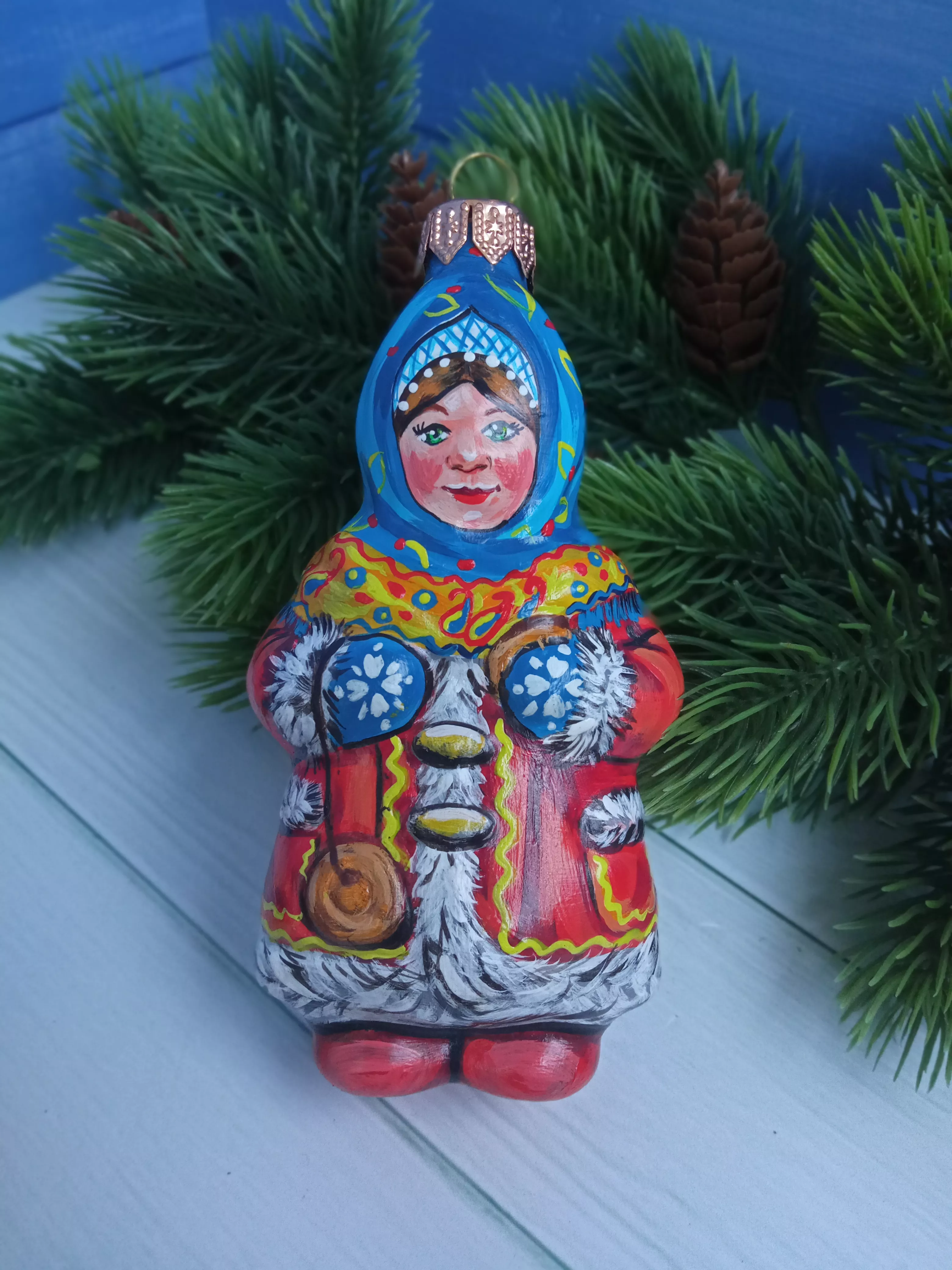 Ёлочная игрушка Девочка Art-Works Стекло Ручная роспись CN-160