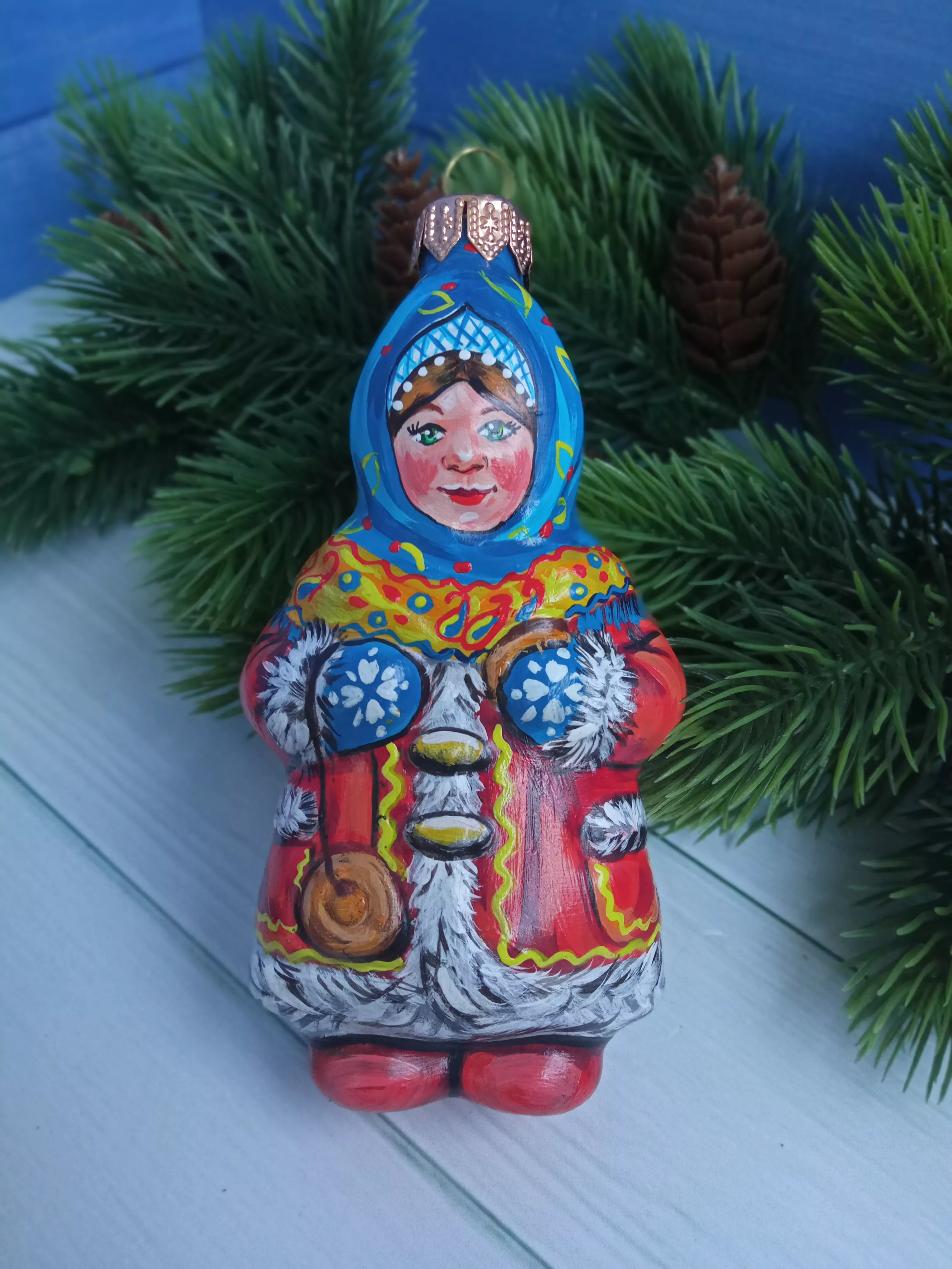 Ёлочная игрушка Девочка Art-Works Стекло Ручная роспись CN-160