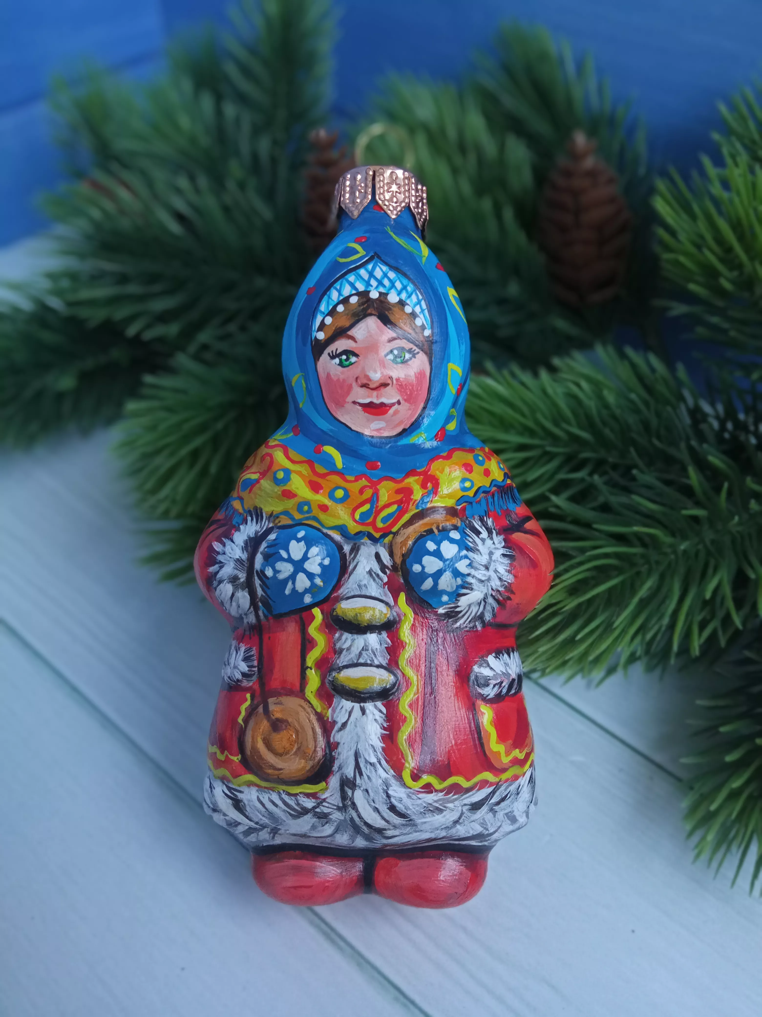 Ёлочная игрушка Девочка Art-Works Стекло Ручная роспись CN-160