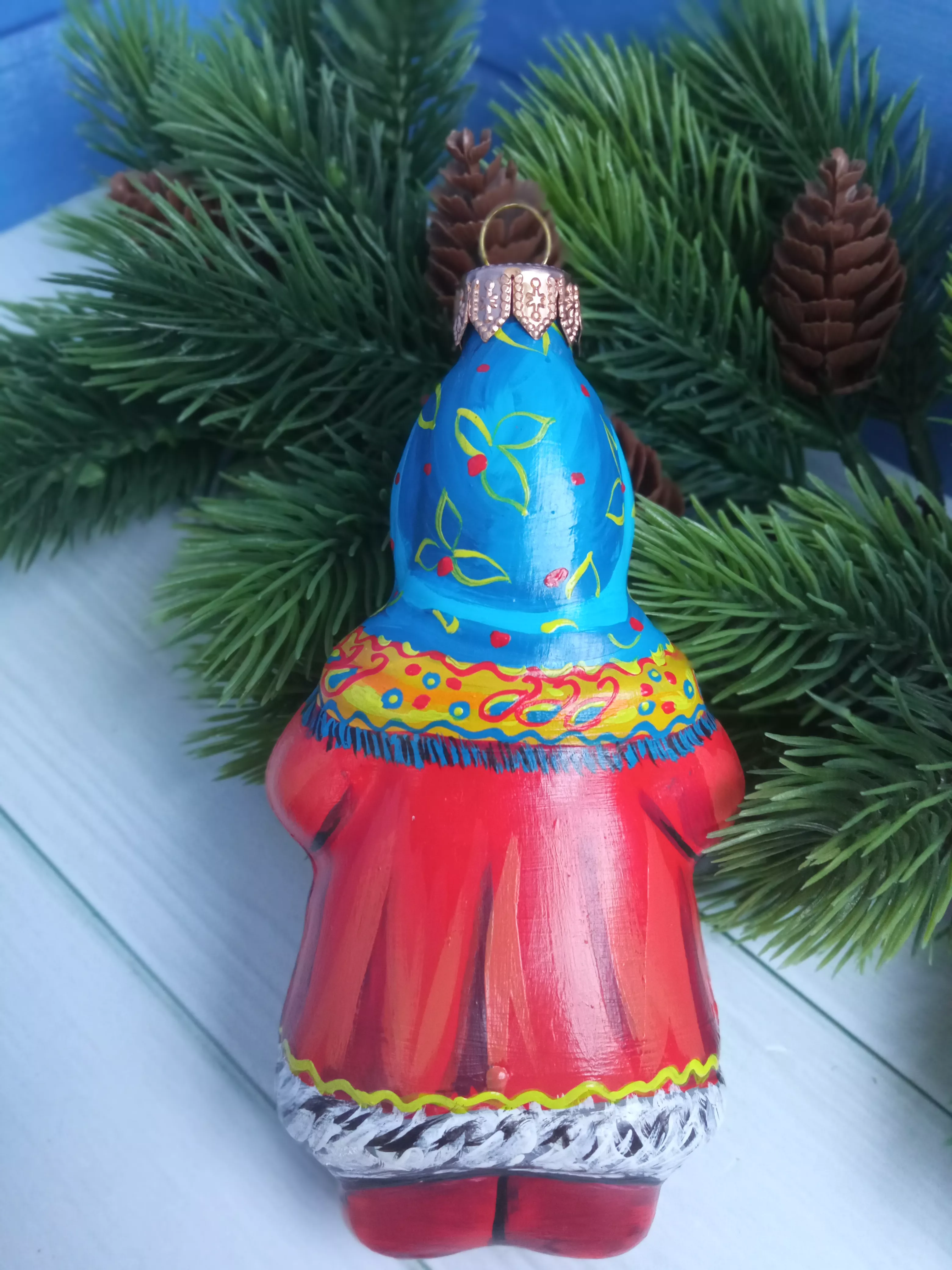 Ёлочная игрушка Девочка Art-Works Стекло Ручная роспись CN-160