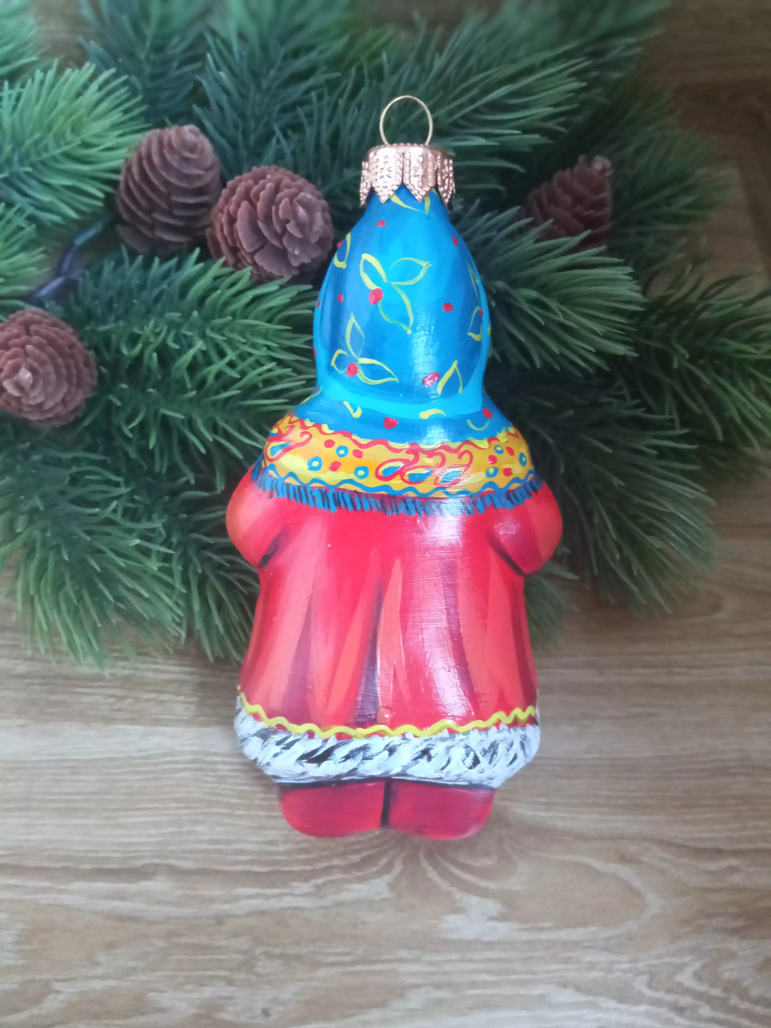 Ёлочная игрушка Девочка Art-Works Стекло Ручная роспись CN-160