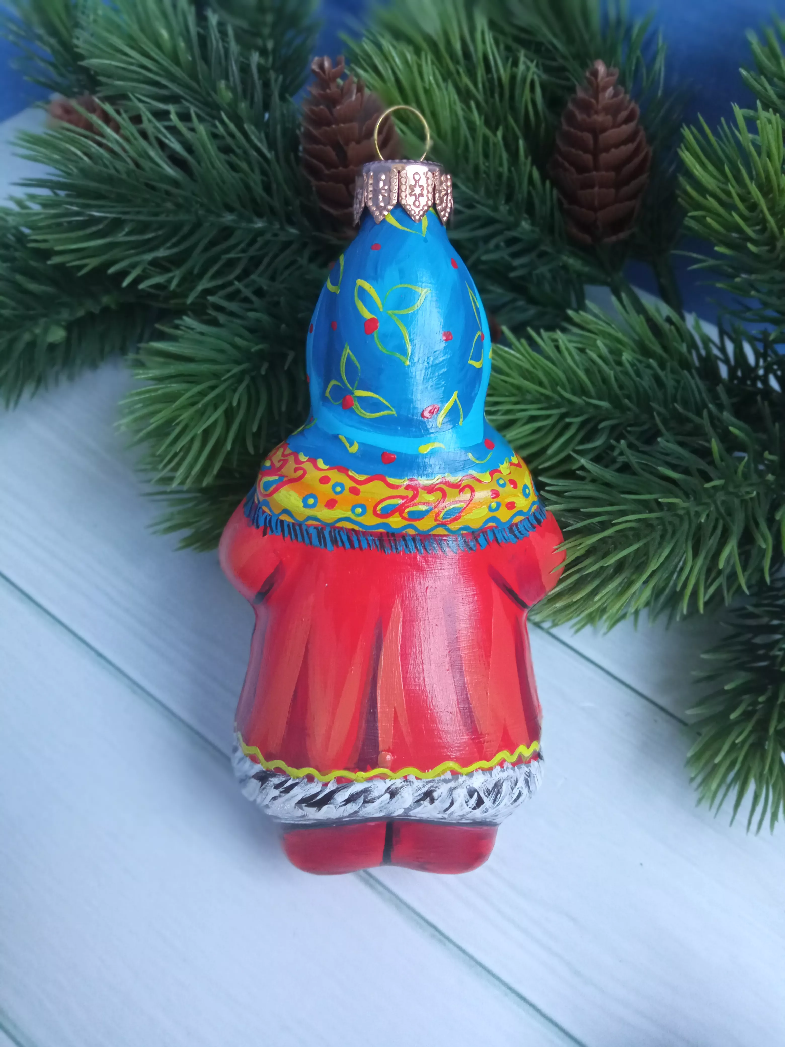 Ёлочная игрушка Девочка Art-Works Стекло Ручная роспись CN-160