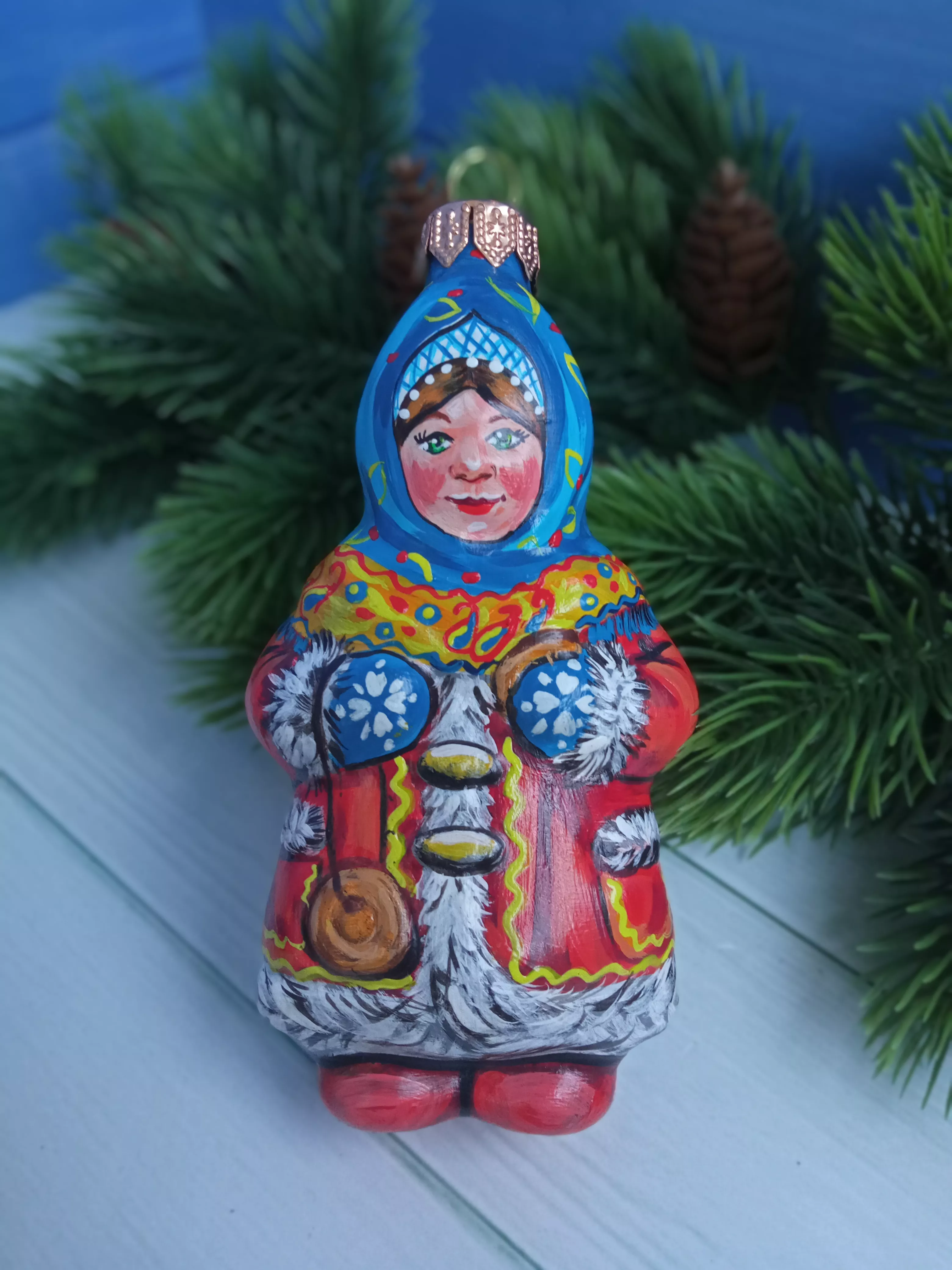 Ёлочная игрушка Девочка Art-Works Стекло Ручная роспись CN-160