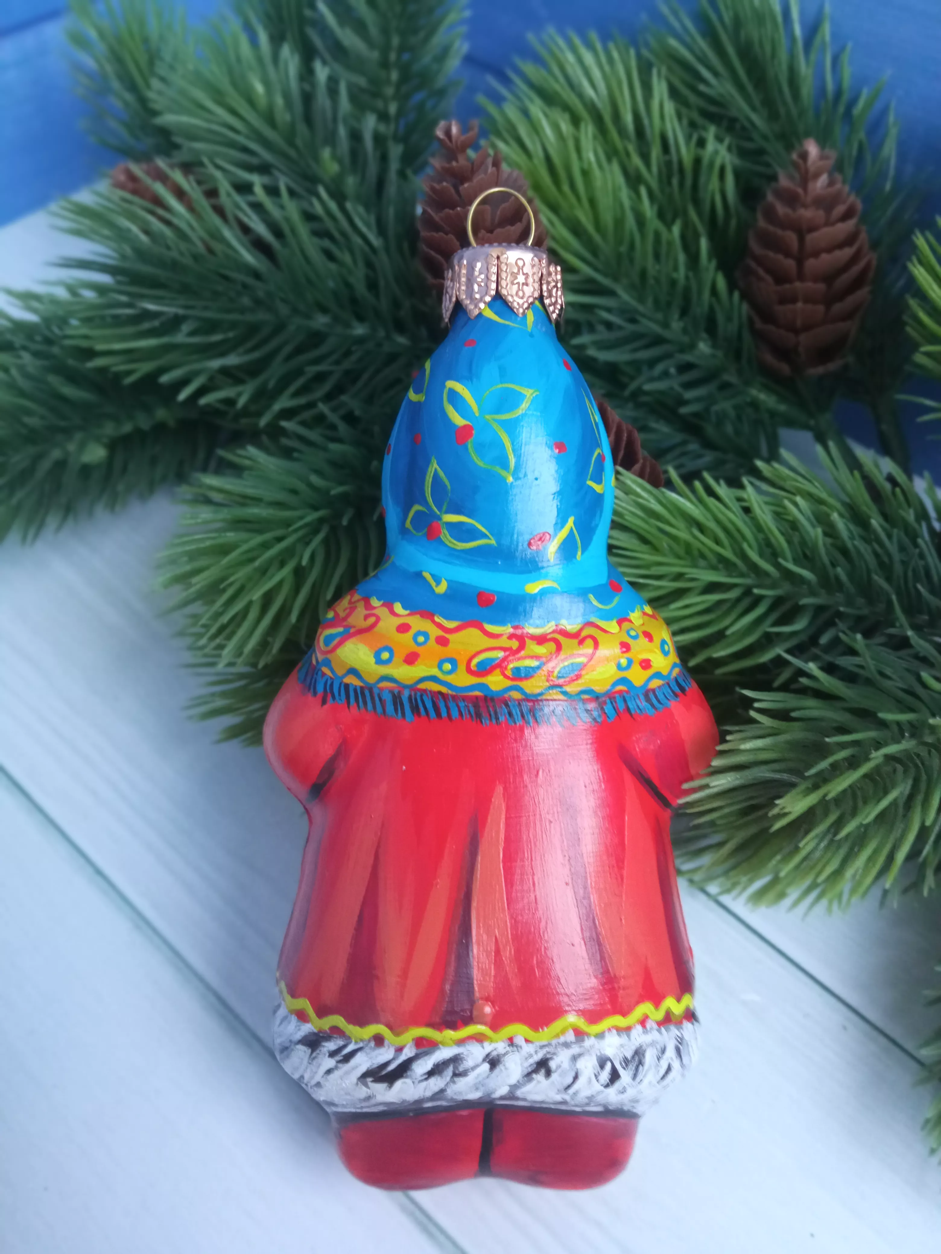 Ёлочная игрушка Девочка Art-Works Стекло Ручная роспись CN-160