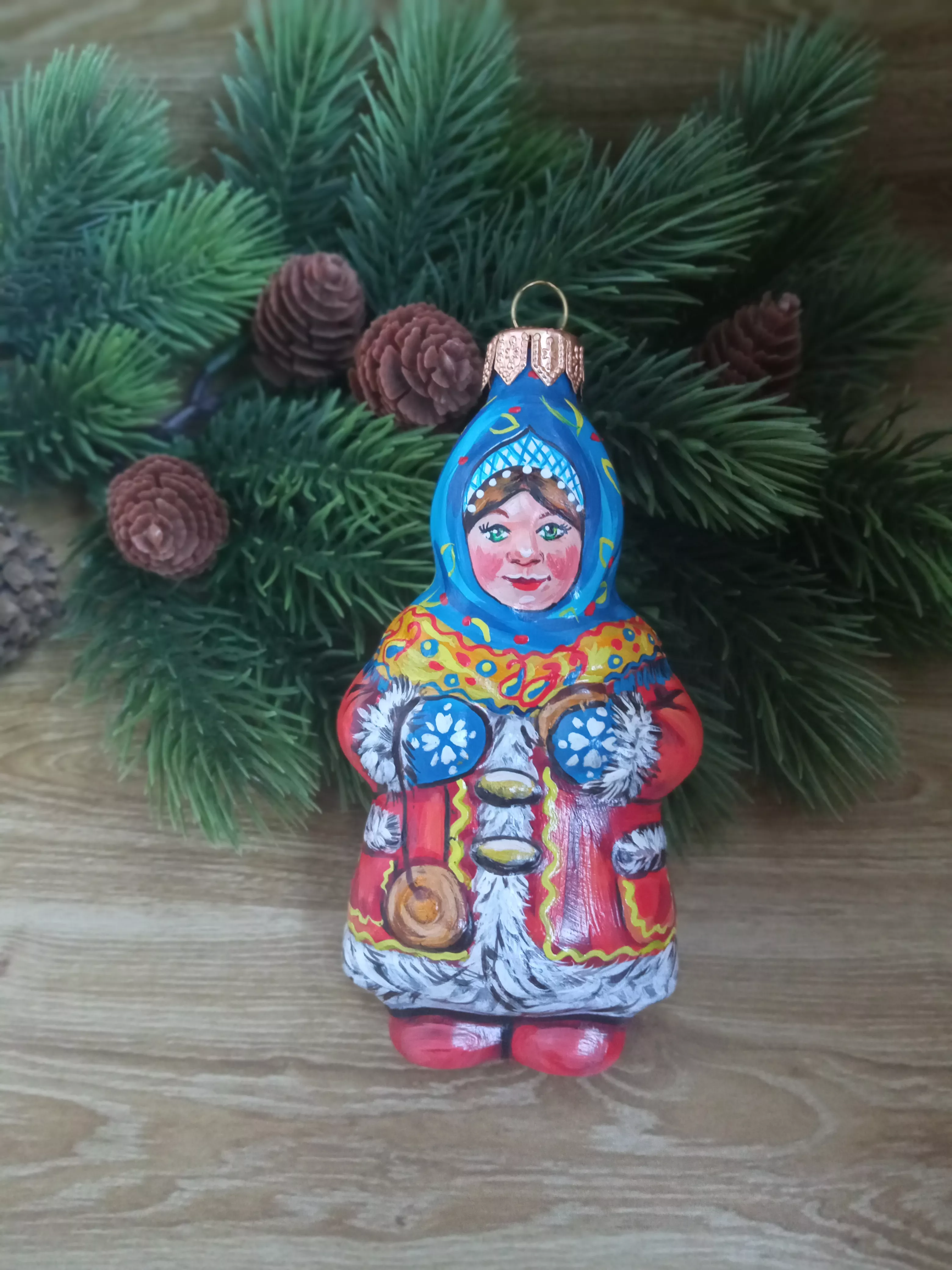 Ёлочная игрушка Девочка Art-Works Стекло Ручная роспись CN-160