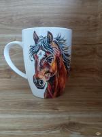 Кружка с ручной росписью Лошадь Art-Works Фарфор CN-142