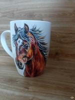 Кружка с ручной росписью Лошадь Art-Works Фарфор CN-142