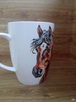 Кружка с ручной росписью Лошадь Art-Works Фарфор CN-142