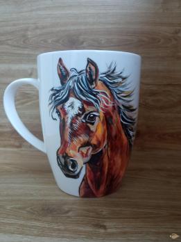Кружка с ручной росписью Лошадь Art-Works Фарфор CN-142