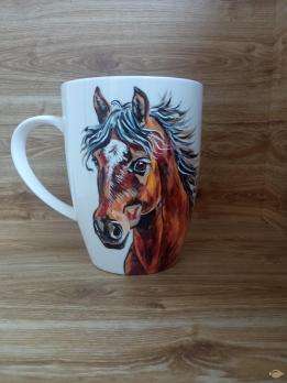Кружка с ручной росписью Лошадь Art-Works Фарфор CN-142
