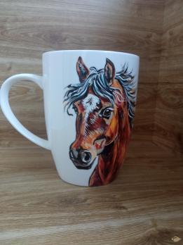 Кружка с ручной росписью Лошадь Art-Works Фарфор CN-142