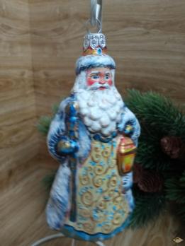 Ёлочная игрушка Дед Мороз Art-Works Стекло Ручная роспись CN-170