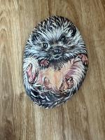 Картина на камне Ёжик Art-Works Ручная роспись