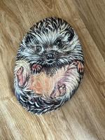 Картина на камне Ёжик Art-Works Ручная роспись