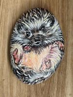 Картина на камне Ёжик Art-Works Ручная роспись