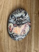 Картина на камне Ёжик Art-Works Ручная роспись