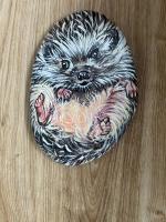 Картина на камне Ёжик Art-Works Ручная роспись