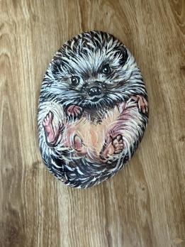 Картина на камне Ёжик Art-Works Ручная роспись
