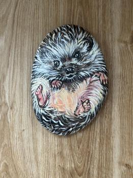 Картина на камне Ёжик Art-Works Ручная роспись