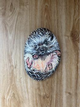 Картина на камне Ёжик Art-Works Ручная роспись